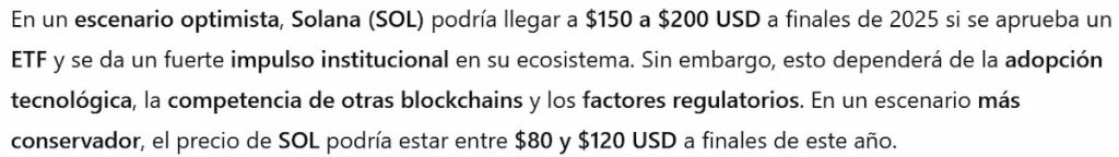 ChatGPT predicción Solana